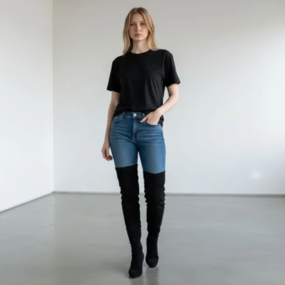 Over the Knee Black Ivanka Trump Black Boots Size 6